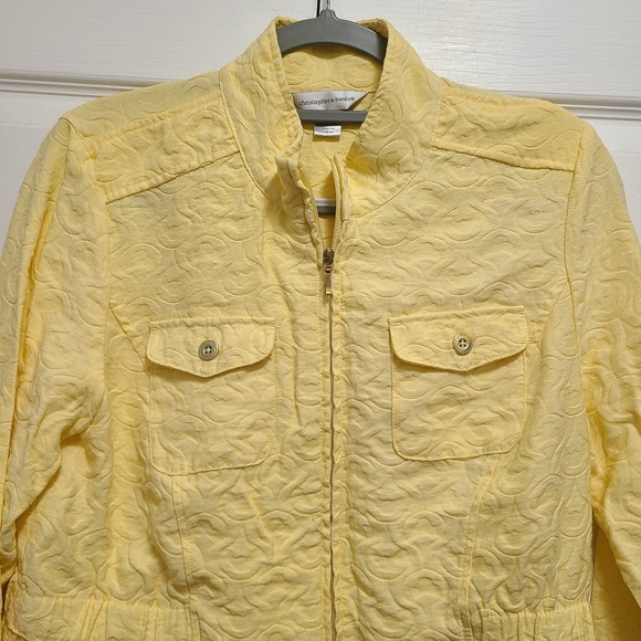 Christopher & Banks Jacket Women's‎ Size M Yellow Design Accents Y2K - Picture 15 of 15